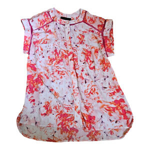 Attention Medium Multicolor Short Sleeve Button Up Shirt